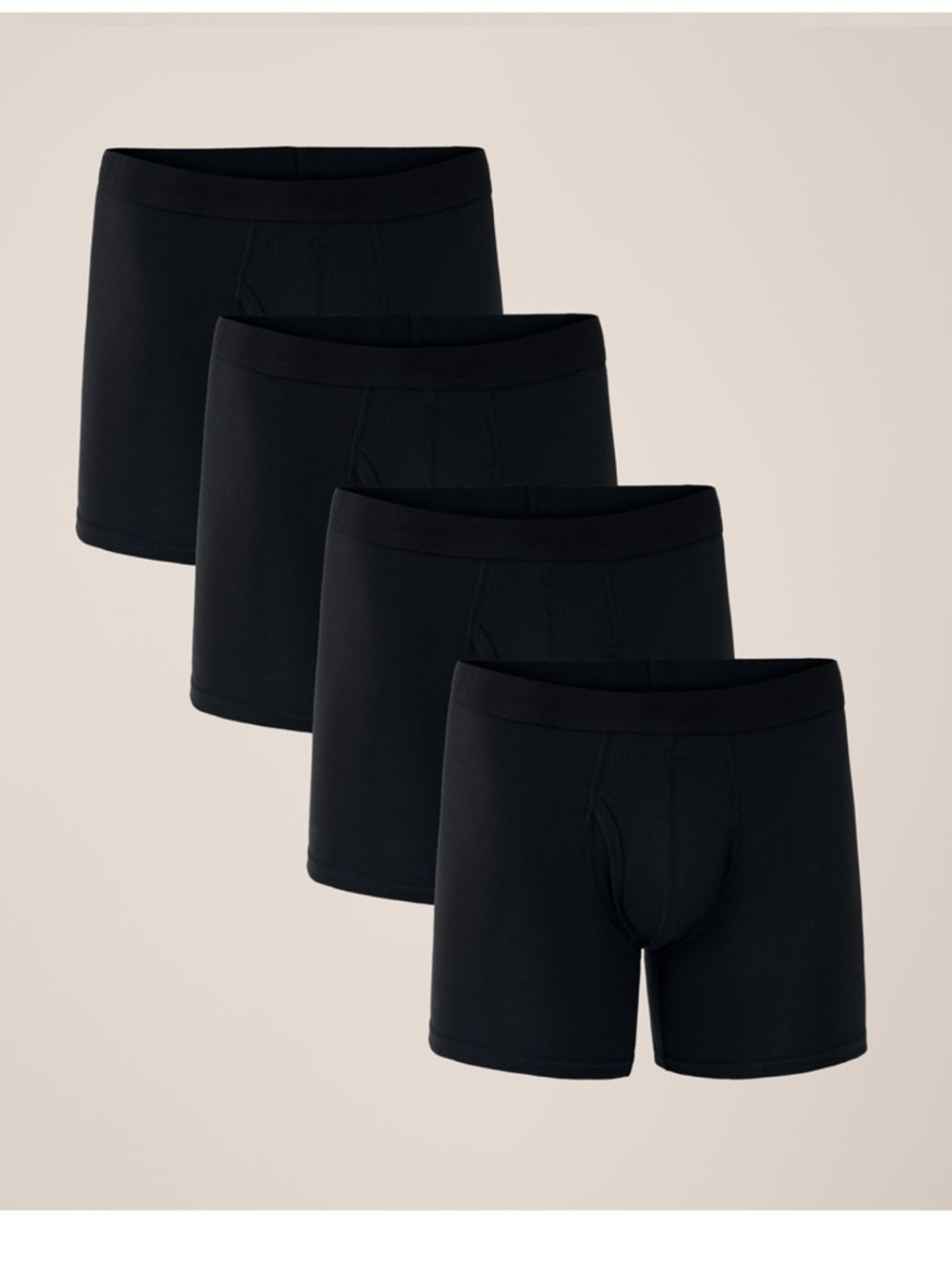 Pact Men's Black Boxer Briefs - 4 Pack
